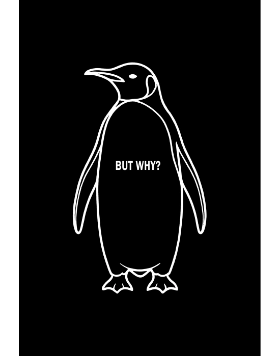 Erkek Nihilist Penguen Özel Tasarım Oversize Bisiklet Yaka Tişört - Siyah