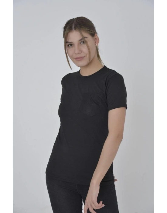 File Cepli Slim fit T-shirt - Siyah -