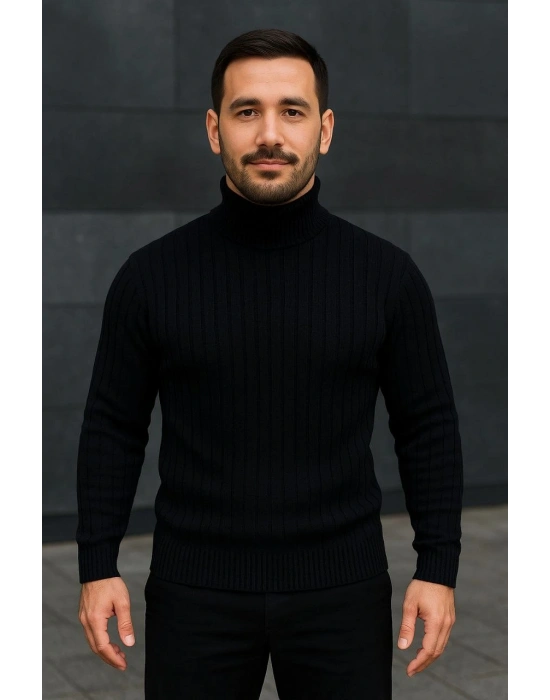 Fitilli Triko Kazak 2li Set Bej Siyah