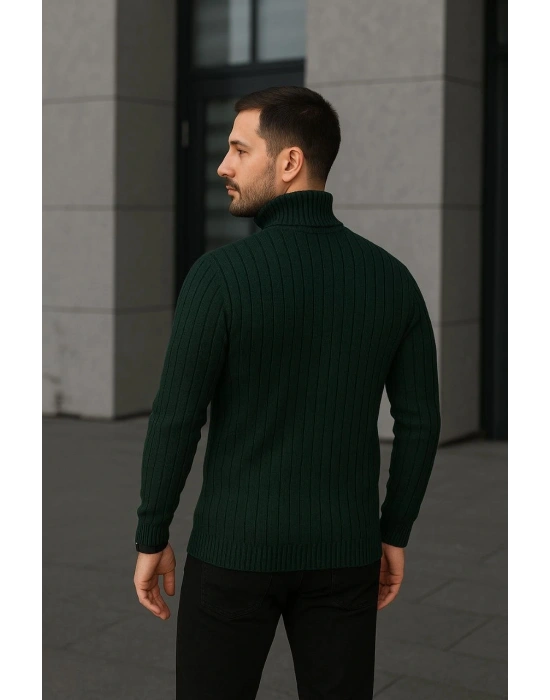 Fitilli Triko Kazak 3lÜ Set Gri Haki Siyah