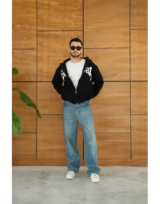 - Kapüşonlu Sweatshirt  Hoodie Siyah