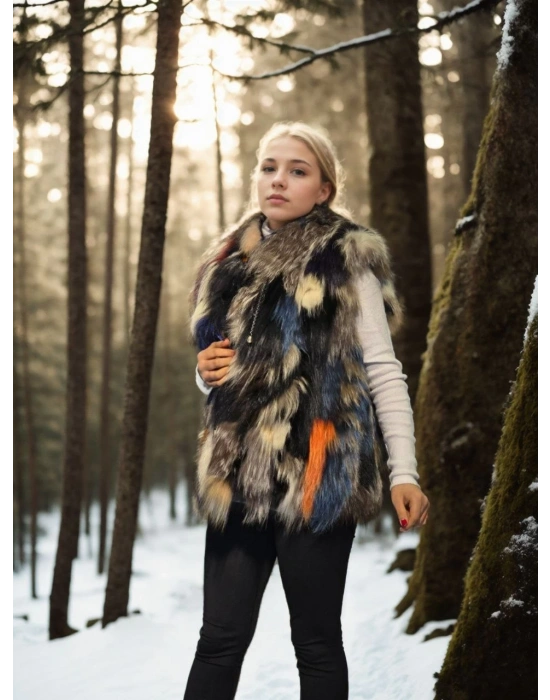 Kolsuz Hakiki Deri Ceket - Siyah