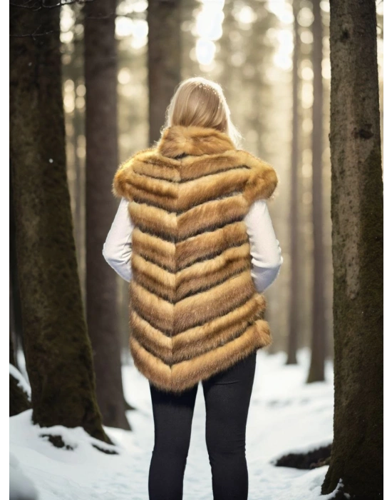 Kolsuz Hakiki Kürk - Kahve -