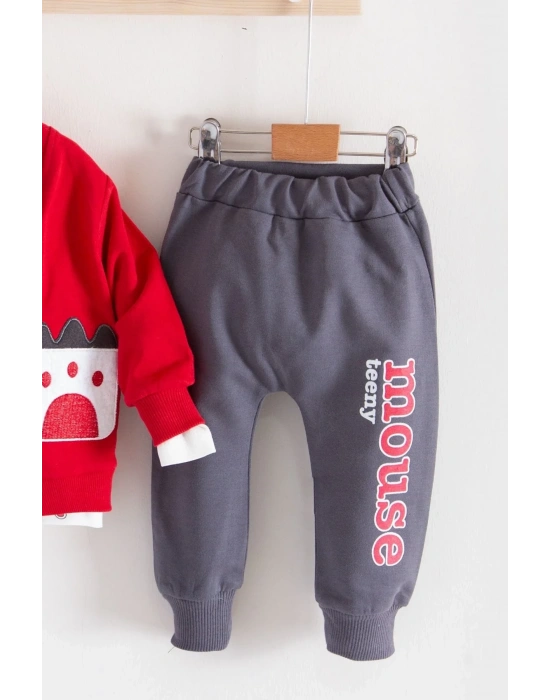 Mause Gömlek Yakalı 3lü Erkek Bebek Takımı