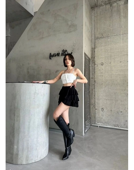 Mykonos Basic Etek - Siyah -