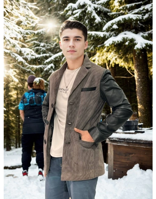 Nubuk Deri Ceket - Siyah