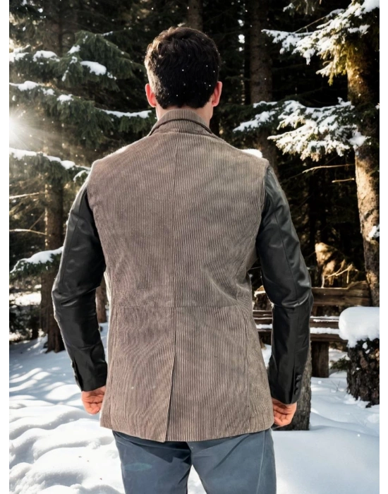 Nubuk Deri Ceket - Siyah