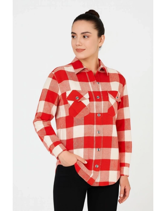 Oduncu Gömlek- Bordo -