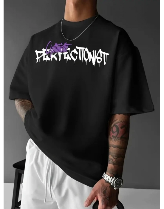 Oversize Tişört CAMPBRASTCOOPERATION Yazlık Sokak Kıyafeti - Siyah -