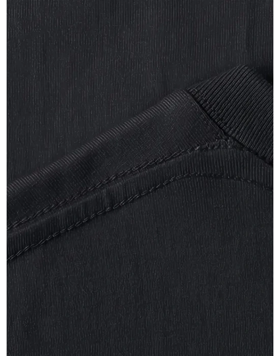 Pembe Panter Baskılı   Oversize Günlük Kısa Kollu Tişört- Siyah -