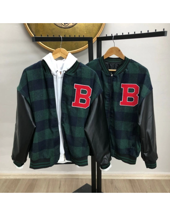 Pötikare Desen Nakışlı Kolej Ceket - Haki