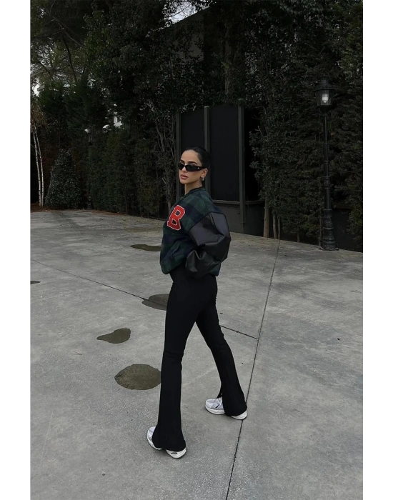 Pötikare Desen Nakışlı Kolej Ceket - Haki