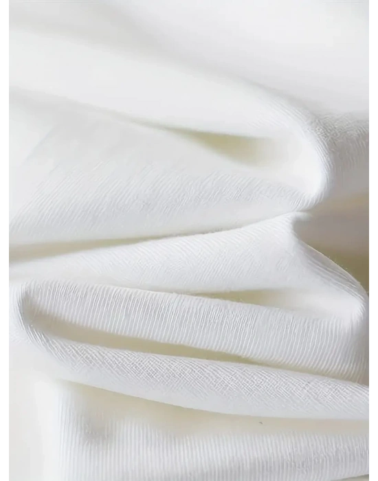 Rahat Bisiklet Yaka Tişört, Yaratıcı Karikatür Baskı Beyaz -