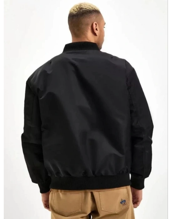 Siyah Bomber Mont – Fergolli Logo Baskılı -