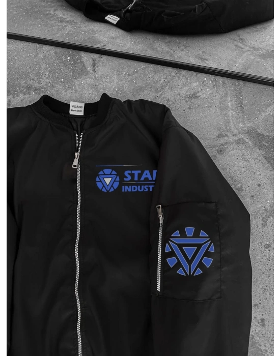 Stark Industries Siyah Bomber Mont  -