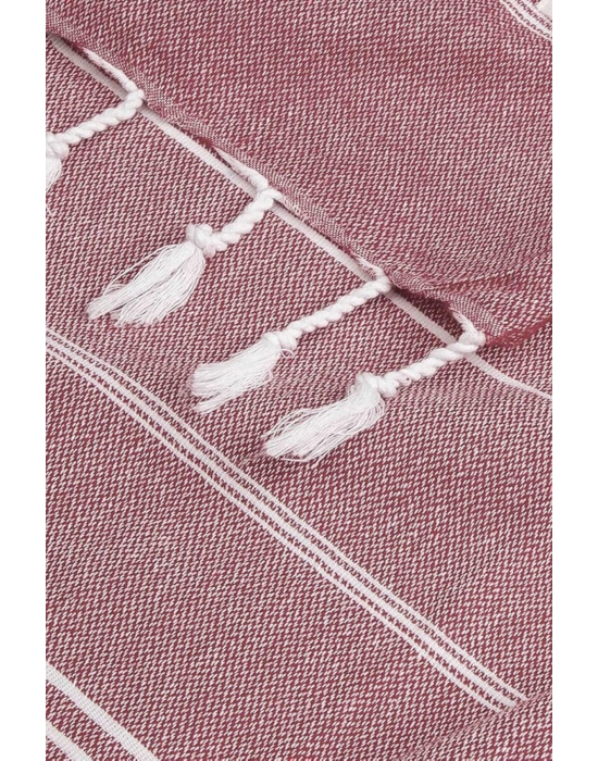 Summer Wind Soft %100 Pamuk Peştemal 100x180 cm Bordo