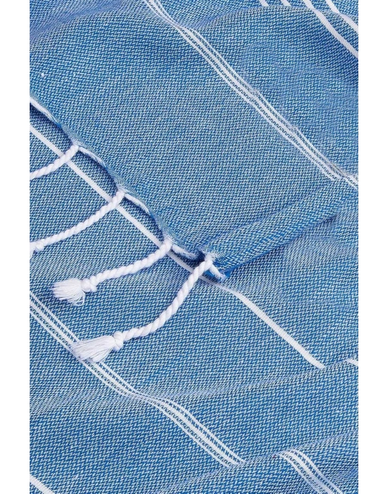 Summer Wind Soft %100 Pamuk Peştemal 100x180 cm Mavi