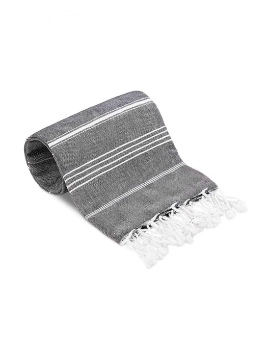 Summer Wind Soft %100 Pamuk Peştemal 100x180 cm Siyah