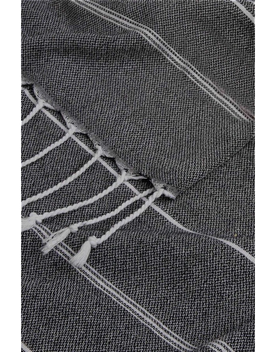 Summer Wind Soft %100 Pamuk Peştemal 100x180 cm Siyah