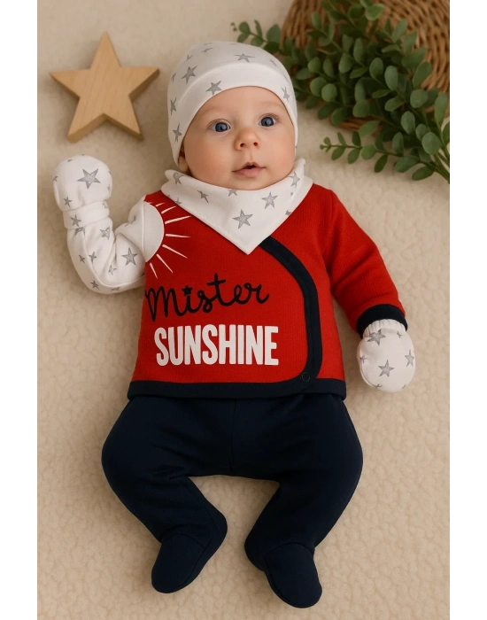 Sun Shine Desenli 5li Erkek Hastane Çıkışı