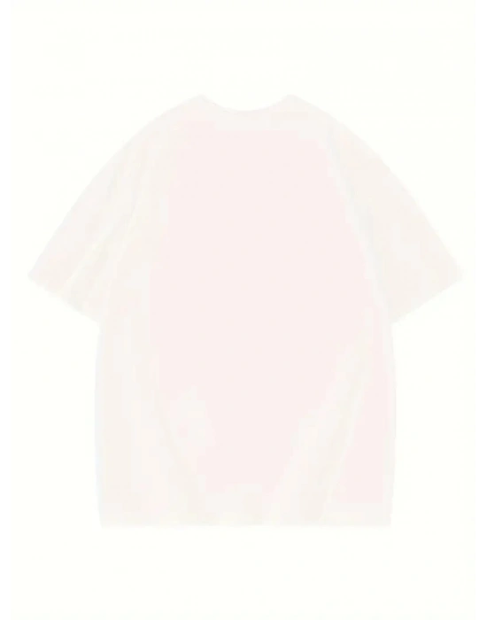 Thousand Ön Arka Baskılı Oversize Bisiklet Yaka T-shirt - Beyaz -