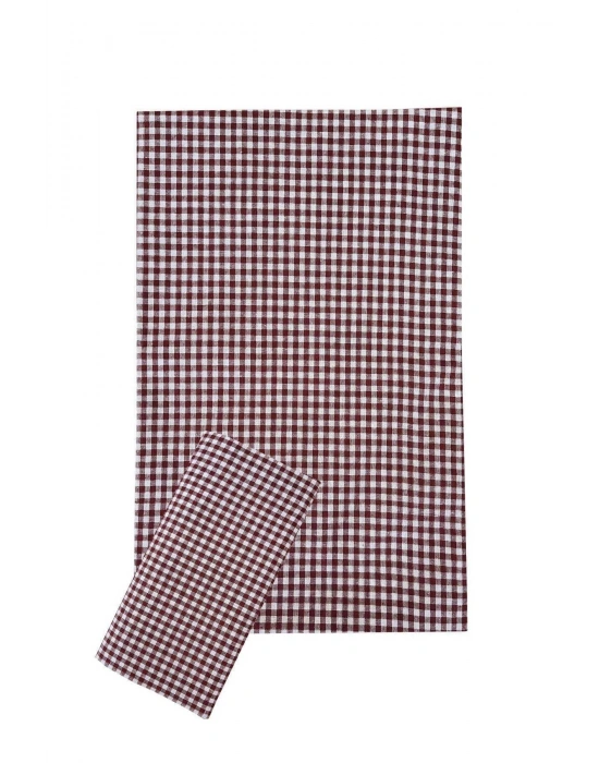 Zefir Desen Sofra Bezi Masa Örtüsü 170 x 170 Cm Bordo