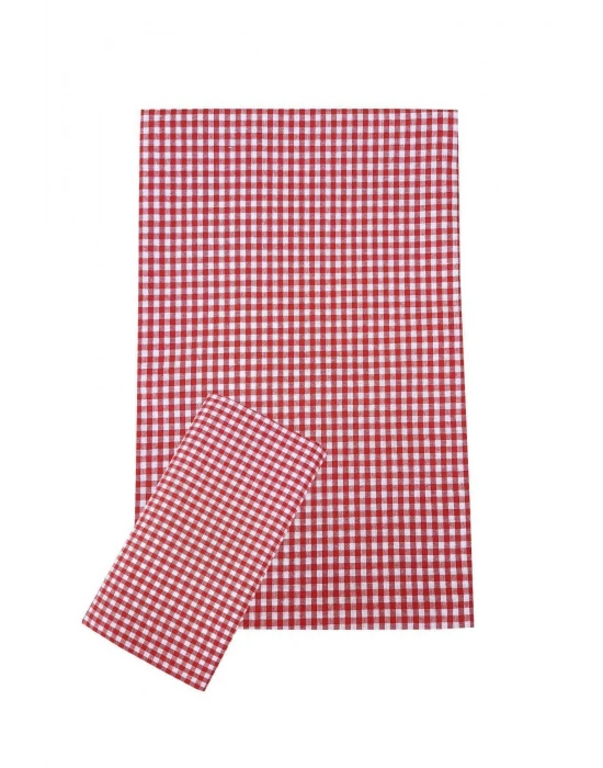 Zefir Desen Sofra Bezi Masa Örtüsü 170 x 170 Cm Kırmızı