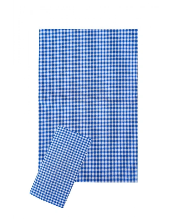 Zefir Desen Sofra Bezi Masa Örtüsü 170 x 170 Cm Mavi