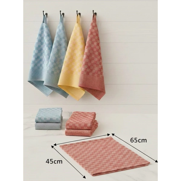 6lı Mutfak Kurulama Bezi 45x65 cm Pötikare Desen