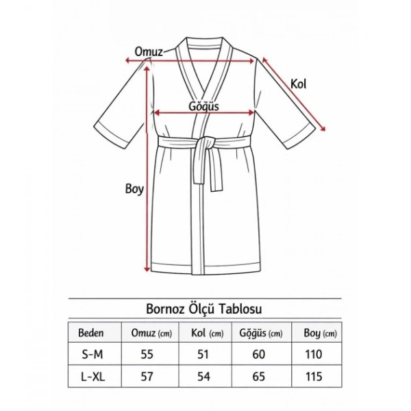 Bicomi Spa-Comfort: Islaklık Karşıtı %100 Pamuklu Unisex Bornoz