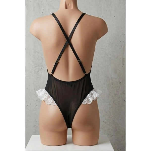 Bicomi Elegance: Esnek Dantelli ve Kusursuz Form Veren Sırt Dekolteli Body