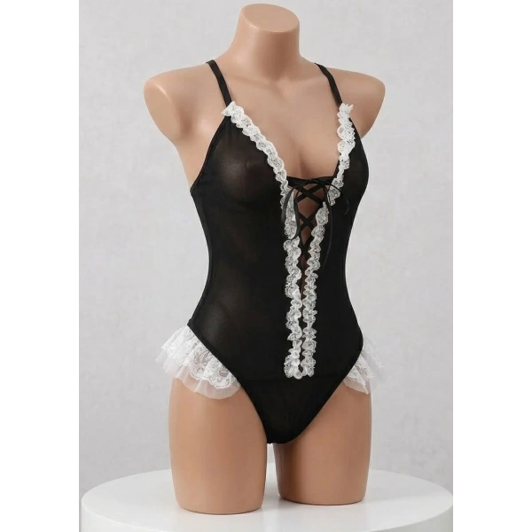 Bicomi Elegance: Esnek Dantelli ve Kusursuz Form Veren Sırt Dekolteli Body