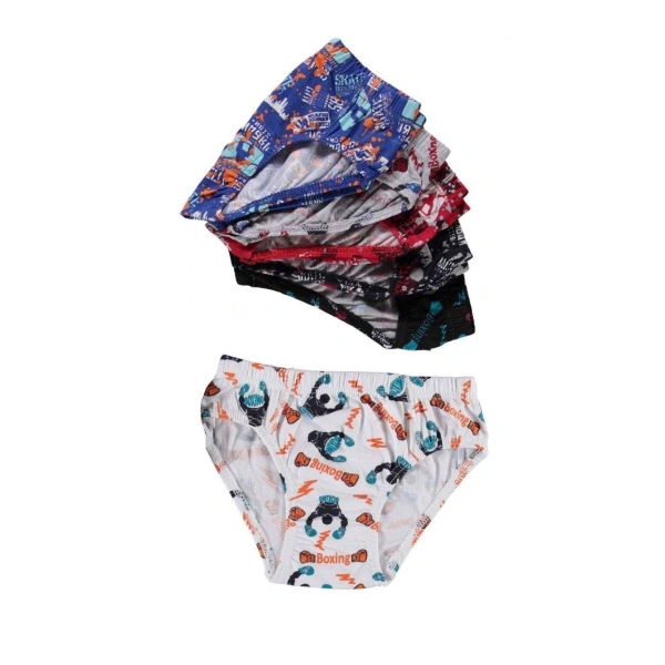 biçomi 6 adet Desenli Erkek Çocuk Slip 504