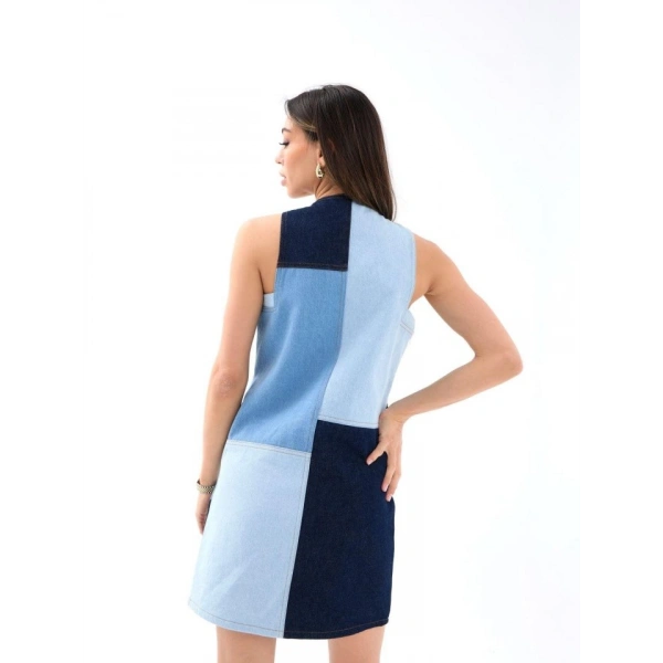 Biçomi 7385 KOT ELBİSE-MAVİ