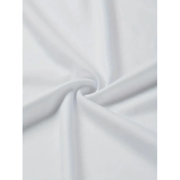 Biçomi Baskılı Oversize Bisiklet Yaka T-shirt - Beyaz
