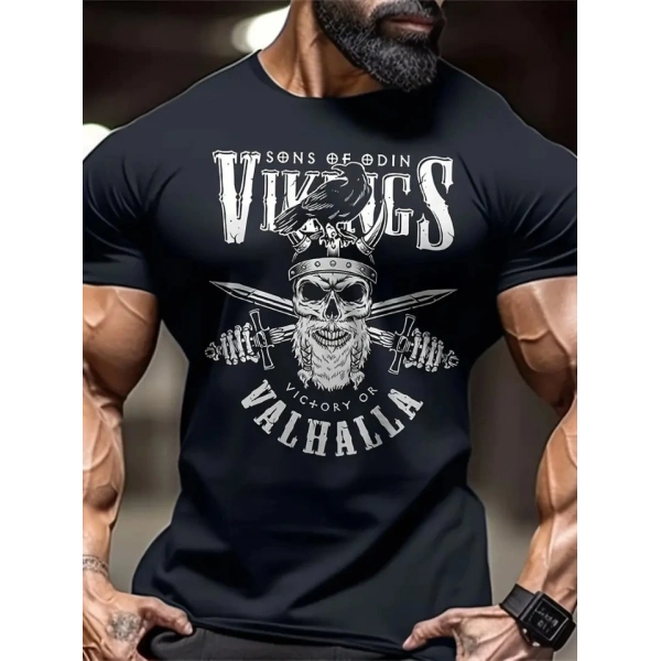 Biçomi Baskılı Oversize Bisiklet Yaka T-shirt - Siyah