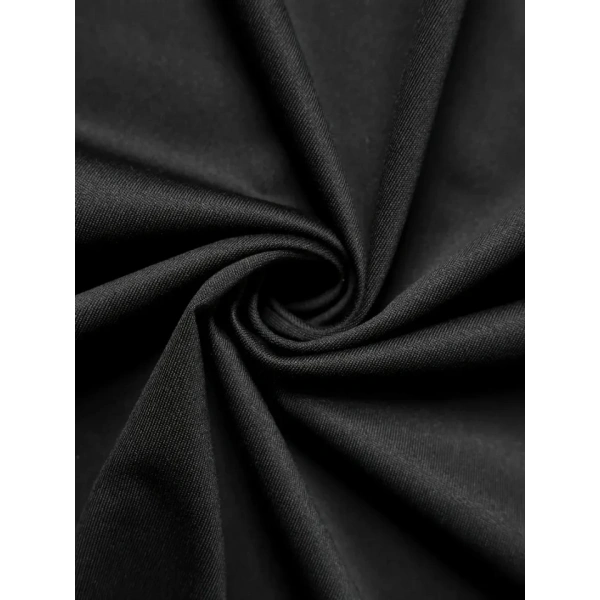 Biçomi Baskılı Oversize Bisiklet Yaka T-shirt - Siyah