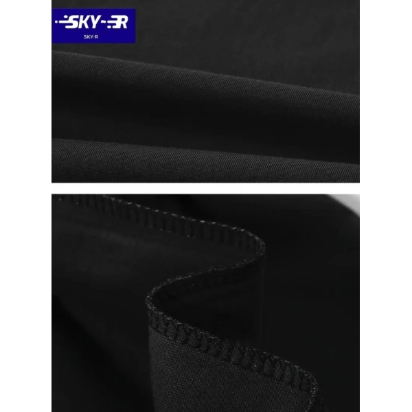 Biçomi Baskılı Oversize Bisiklet Yaka T-shirt - Siyah