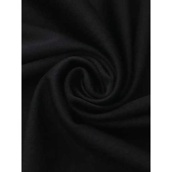 Biçomi Baskılı Oversize Bisiklet Yaka T-shirt - Siyah