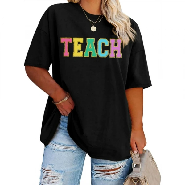 Biçomi Baskılı T-shirt - Siyah