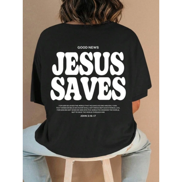 Biçomi Baskılı T-shirt - Siyah