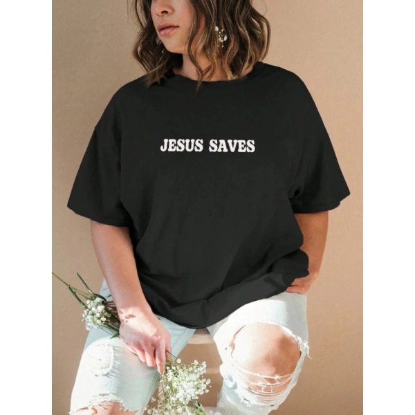 Biçomi Baskılı T-shirt - Siyah