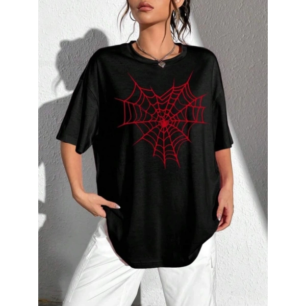 Biçomi Baskılı T-shirt - Siyah