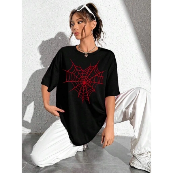 Biçomi Baskılı T-shirt - Siyah