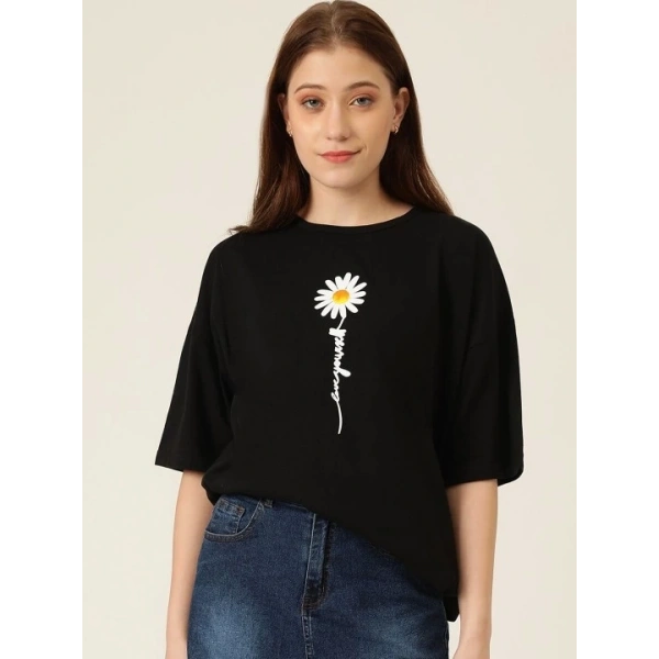 Biçomi Baskılı T-shirt - Siyah