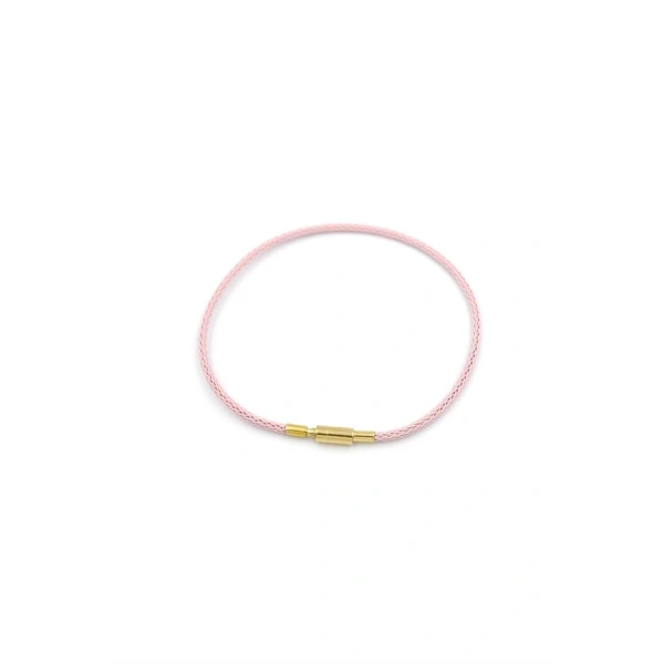 biçomi Çelik Hasır İp Bileklik - Pembe