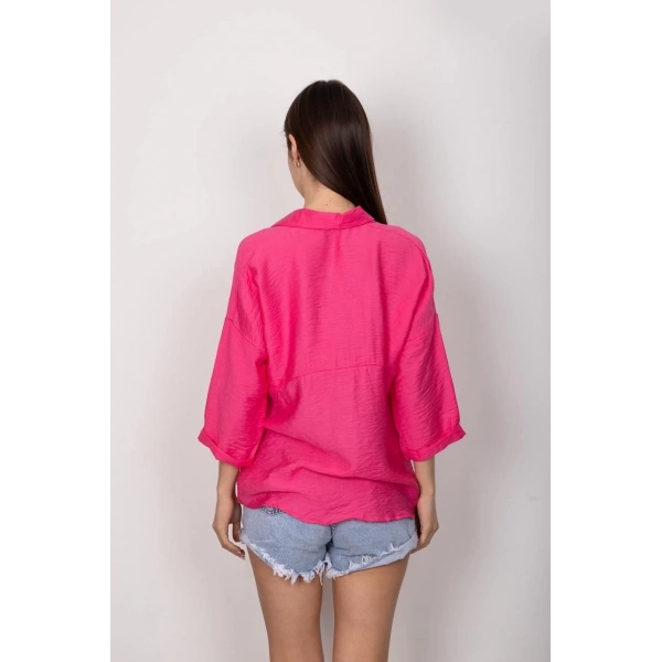 BİÇOMİ Cepli salaş gömlek t1010