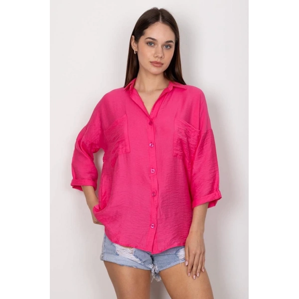 BİÇOMİ Cepli salaş gömlek t1010