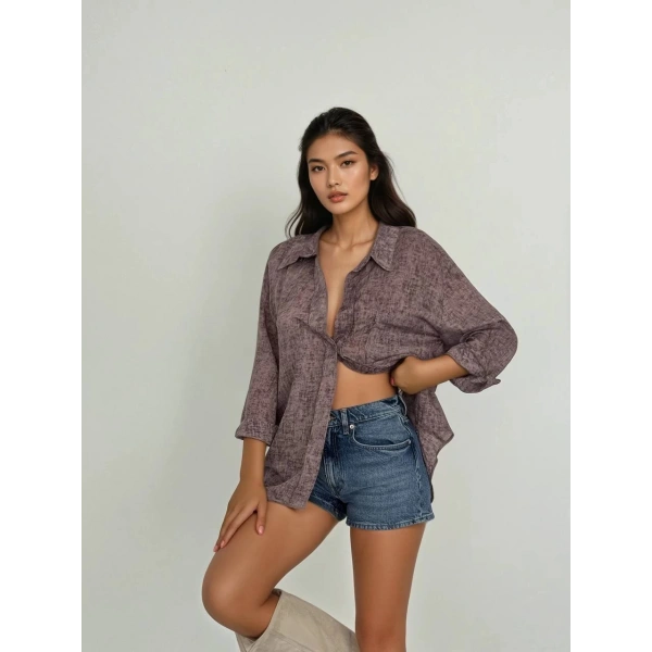 BİÇOMİ desenli gömlek s7331