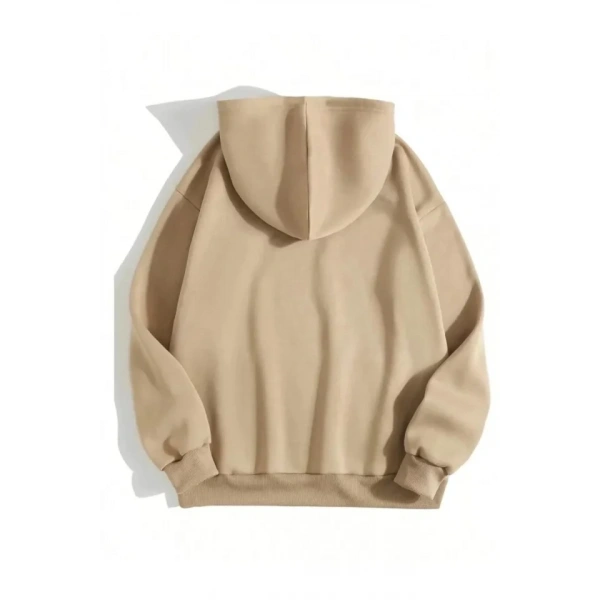 Biçomi Erkek Düz Kapüşonlu Sweat - Bej
